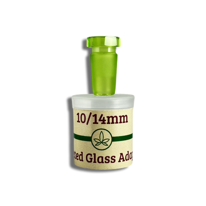 10/14mm Faceted Glass Adapter in Lime Green by THCo.