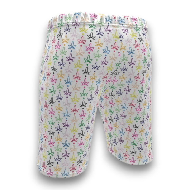 Shorts with colorful infini-lead pattern 