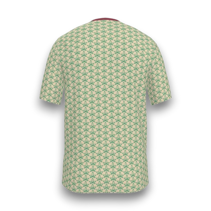 Green patterned shirt