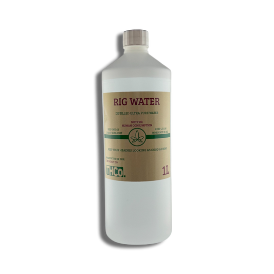 Bottle of THCo. Rig Water no background