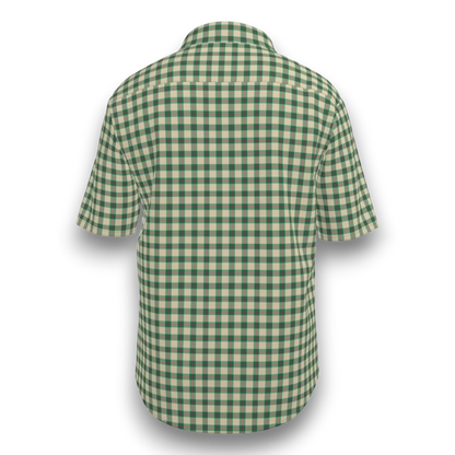 Green and beige checkered shirt 